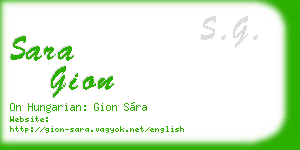 sara gion business card